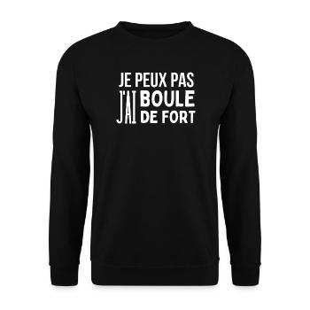 je peux pas j'ai Boule de fort - Sweat-shirt Unisexe - noir - Devant - Alina (178cm) & Michal (187cm)