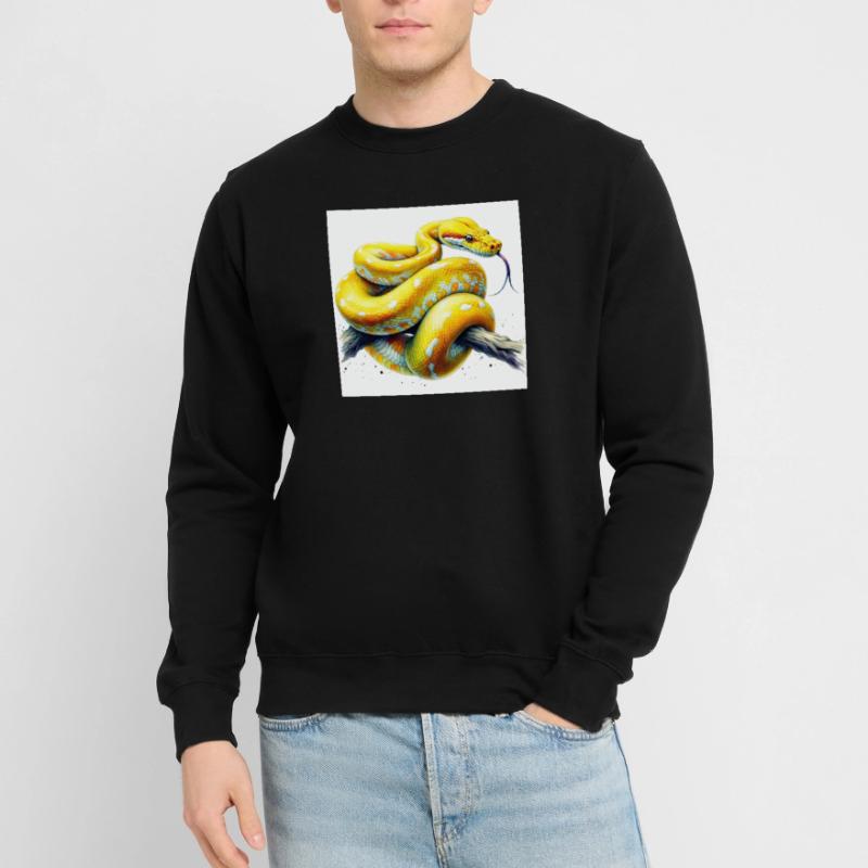 Gelbe Python Unisex Pullover