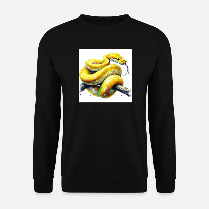Gelbe Python - Unisex Pullover - Schwarz