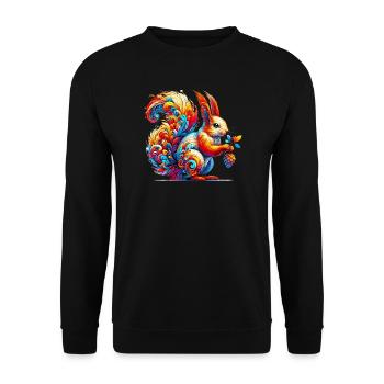 Squirrel - Unisex Sweatshirt - black - Front - Alina (178cm) & Michal (187cm)