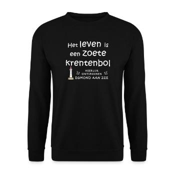 Egmond aan zee, Bergen Niederlande Rosinenbrötchen - Unisex Pullover - Schwarz - Vorne - Alina (178cm) & Michal (187cm)