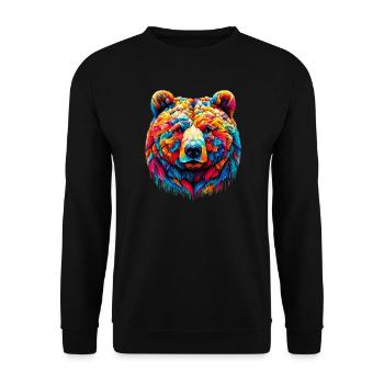 Ours - Sweat-shirt Unisexe - noir - Devant - Alina (178cm) & Michal (187cm)