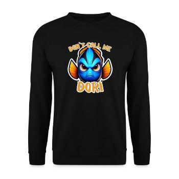 Dori en colère - Sweat-shirt Unisexe - noir - Devant - Alina (178cm) & Michal (187cm)