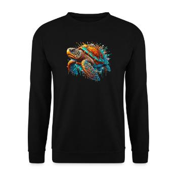 Turtle - Unisex Sweatshirt - black - Front - Alina (178cm) & Michal (187cm)