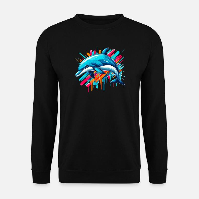 Delfin - Unisex Pullover - Schwarz