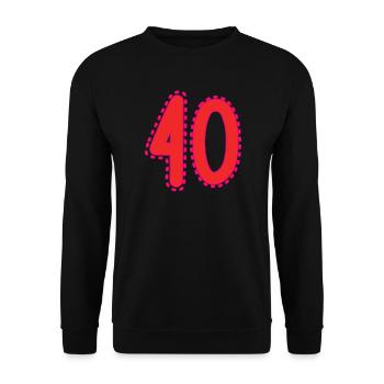 40 - Unisex Sweatshirt - black - Front - Alina (178cm) & Michal (187cm)