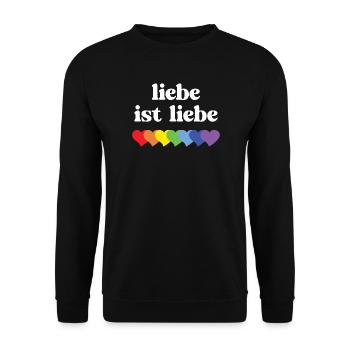 Mois de la fierté LGBT - Liebe ist Liebe - Sweat-shirt Unisexe - noir - Devant - Alina (178cm) & Michal (187cm)