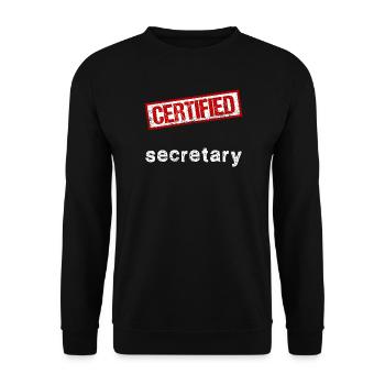 Secretary - Unisex Sweatshirt - black - Front - Alina (178cm) & Michal (187cm)