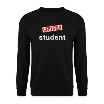 Student - Unisex Sweatshirt - black - Front - Alina (178cm) & Michal (187cm)