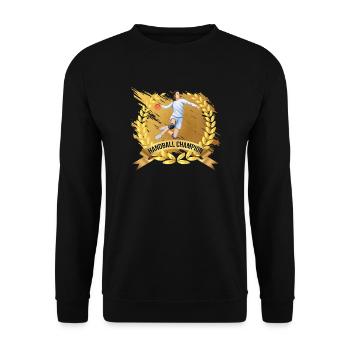 Handball Champion - Unisex Pullover - Schwarz - Vorne - Alina (178cm) & Michal (187cm)