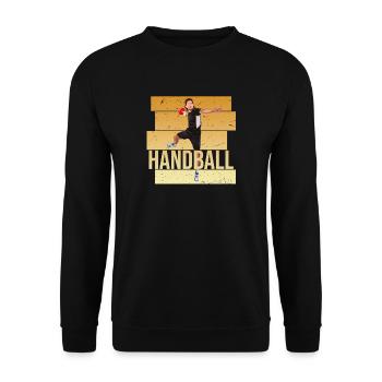 Handball - Unisex Pullover - Schwarz - Vorne - Alina (178cm) & Michal (187cm)