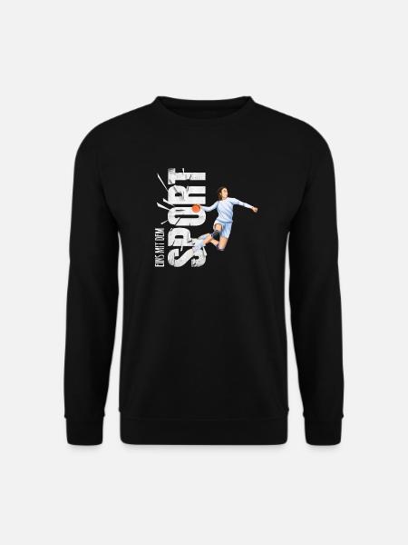 Eins mit dem Sport - Handball - Unisex Pullover - Schwarz