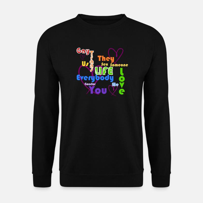 LGBTQ-Leben Liebe Bunt - Unisex Pullover - Schwarz