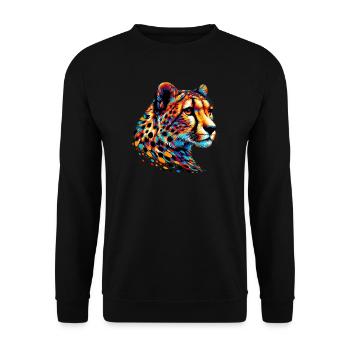 Guépard - Sweat-shirt Unisexe - noir - Devant - Alina (178cm) & Michal (187cm)