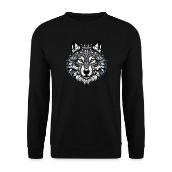 Loup - Sweat-shirt Unisexe - noir - Devant - Alina (178cm) & Michal (187cm)