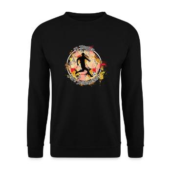 Fußball Leidenschaft München – Urban Soccer - Unisex Sweatshirt - black - Front - Alina (178cm) & Michal (187cm)