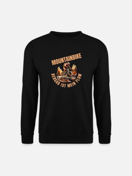 MTB: Bergab ist mein Flow - Unisex Pullover - Schwarz