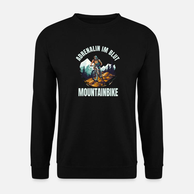 Adrenalin im Blut - Mountainbike - Unisex Pullover - Schwarz