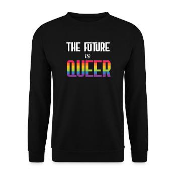 Mois de la fierté LGBTQ - L’avenir est queer - Sweat-shirt Unisexe - noir - Devant - Alina (178cm) & Michal (187cm)