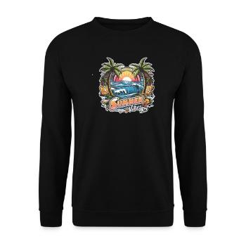 Summer Vibes - Unisex Sweatshirt - black - Front - Alina (178cm) & Michal (187cm)