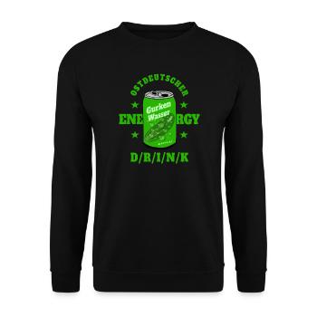 East German energy drink - Unisex Sweatshirt - black - Front - Alina (178cm) & Michal (187cm)