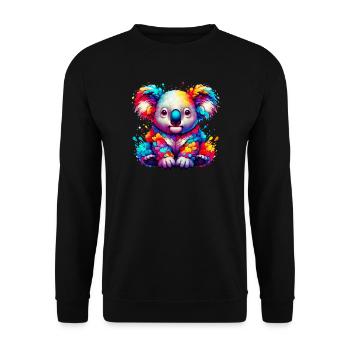 Koala - Unisex Sweatshirt - black - Front - Alina (178cm) & Michal (187cm)