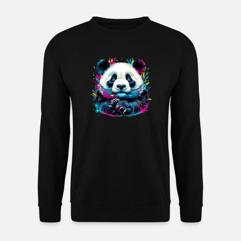 Panda - Unisex Pullover - Schwarz