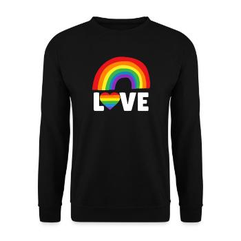 Liebe LGBTQIA - Unisex Pullover - Schwarz - Vorne - Alina (178cm) & Michal (187cm)