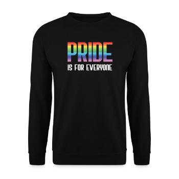 LGBT Pride Month - Pride is for everyone - Unisex Sweatshirt - black - Front - Alina (178cm) & Michal (187cm)