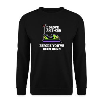 Ravitaillement en carburant électrique de la voiture électrique Électricité - Sweat-shirt Unisexe - noir - Devant - Alina (178cm) & Michal (187cm)