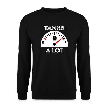 Petrol Pump Petrol Diesel Drive Refuelling - Unisex Sweatshirt - black - Front - Alina (178cm) & Michal (187cm)