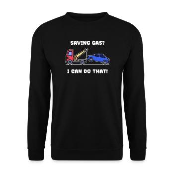 Car Statement Refueling Energy Storage Electricity - Unisex Sweatshirt - black - Front - Alina (178cm) & Michal (187cm)