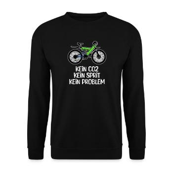Bicycle Refueling Energy Statement Energy Storage - Unisex Sweatshirt - black - Front - Alina (178cm) & Michal (187cm)