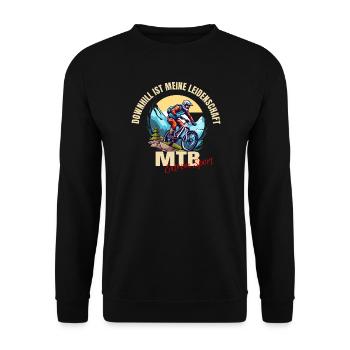 Downhill ist meine Leidenschaft - Unisex Pullover - Schwarz - Vorne - Alina (178cm) & Michal (187cm)