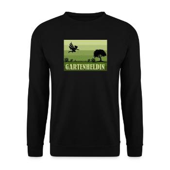 Héroïne de jardin féminine rétro/vintage - Sweat-shirt Unisexe - noir - Devant - Alina (178cm) & Michal (187cm)