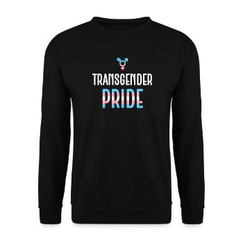 LGBTQ Pride Month - Transgender Pride - Unisex Sweatshirt - black - Front - Alina (178cm) & Michal (187cm)