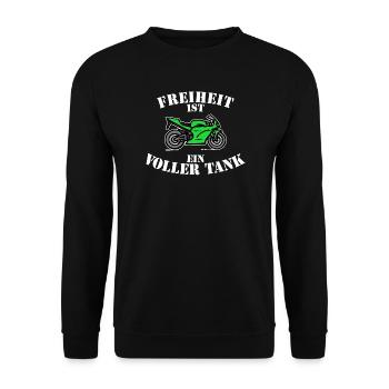 Motor Petrol Station Refuelling Statement Electricity Energy - Unisex Sweatshirt - black - Front - Alina (178cm) & Michal (187cm)