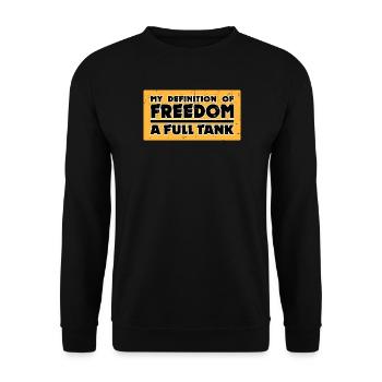 Fuel Pump Energy Storage Statement Refueling Electricity - Unisex Sweatshirt - black - Front - Alina (178cm) & Michal (187cm)