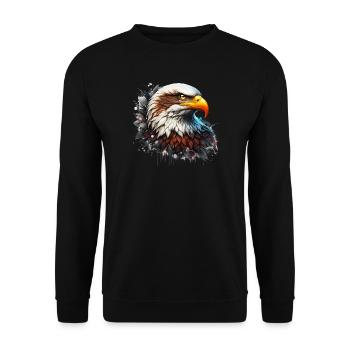 Eagle - Unisex Sweatshirt - black - Front - Alina (178cm) & Michal (187cm)