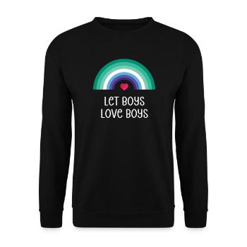 Mois de la fierté LGBT - Let Boys Love Boys - Sweat-shirt Unisexe - noir - Devant - Alina (178cm) & Michal (187cm)