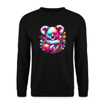 Koala - Unisex Sweatshirt - black - Front - Alina (178cm) & Michal (187cm)