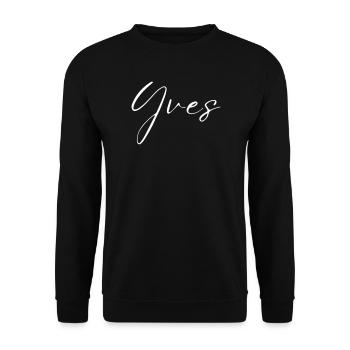 T-shirt Yves Name cadeau pour hommes - Sweat-shirt Unisexe - noir - Devant - Alina (178cm) & Michal (187cm)