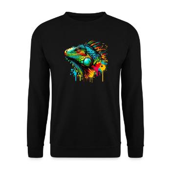 Leguan - Unisex Pullover - Schwarz - Vorne - Alina (178cm) & Michal (187cm)