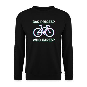 Bicycle Statement Energy Storage Refueling Gasoline - Unisex Sweatshirt - black - Front - Alina (178cm) & Michal (187cm)