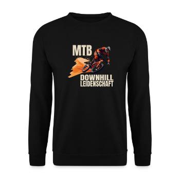 Downhill Leidenschaft - Unisex Pullover - Schwarz - Vorne - Alina (178cm) & Michal (187cm)