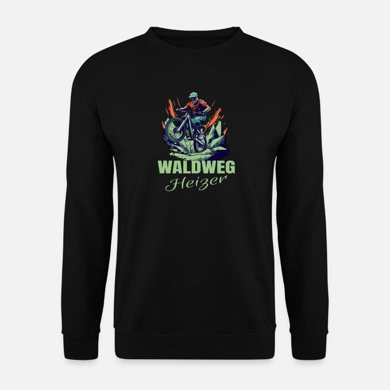 MTB: Waldweg Heizer - Unisex Pullover - Schwarz