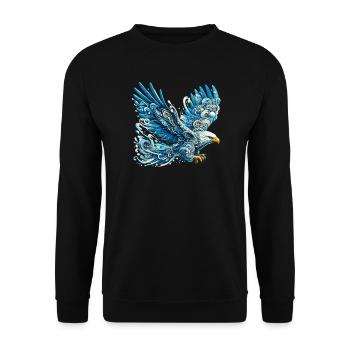 Eagle - Unisex Sweatshirt - black - Front - Alina (178cm) & Michal (187cm)