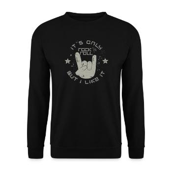 only Rock 'n' Roll - Unisex Sweatshirt - black - Front - Alina (178cm) & Michal (187cm)