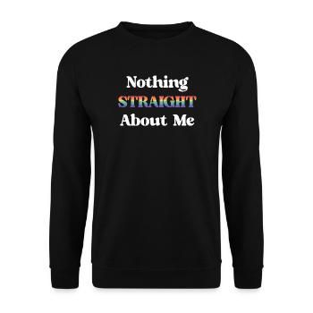 Mois de la fierté LGBT - Rien de droit à propos de moi - Sweat-shirt Unisexe - noir - Devant - Alina (178cm) & Michal (187cm)