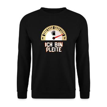 Tanken Statement Tankstelle Benzin Strom Antrieb - Unisex Pullover - Schwarz - Vorne - Alina (178cm) & Michal (187cm)